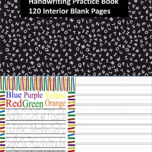 Cursive Handwriting Practice Book, 100+Blank interiors for ABC, words and numbers