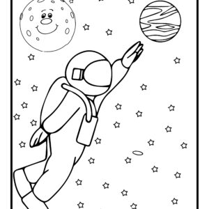 Space Colouring Pages for Kids Volume 1