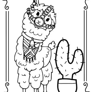 Llama Colouring Pages for Kids Volume 2