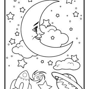 Space Colouring Pages for Kids Volume 5