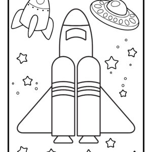 Space Colouring Pages for Kids Volume 2