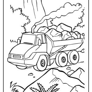 Truck Colouring Pages for Kids Volume 5