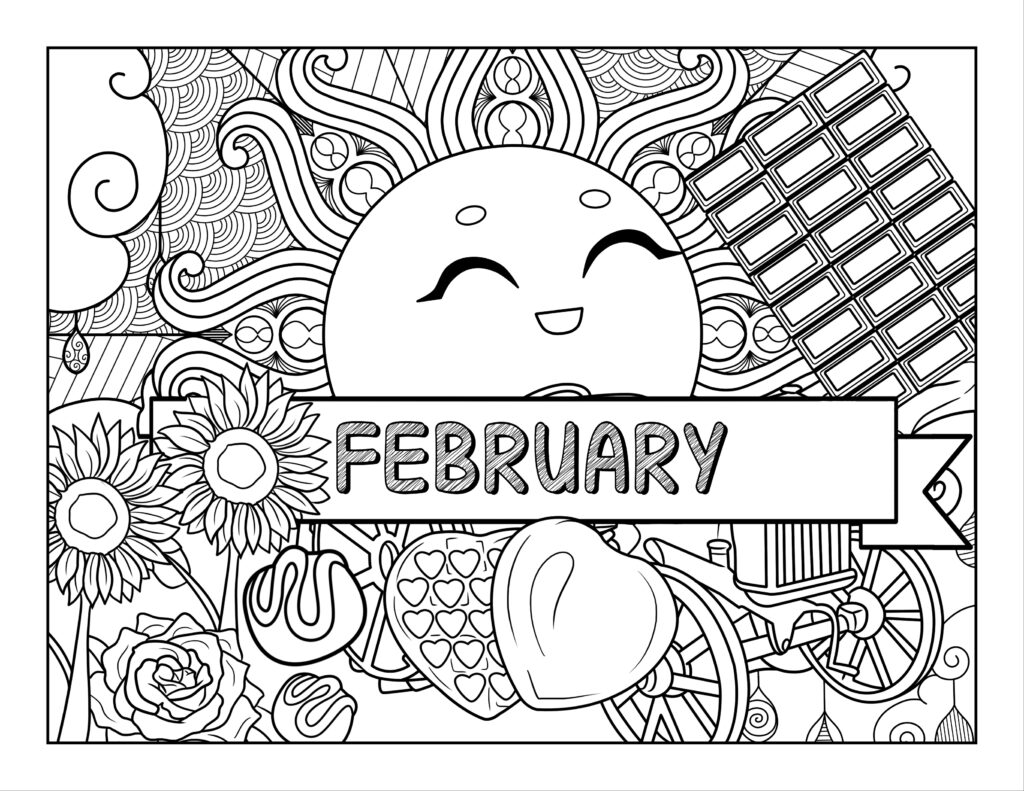 February printable theme pack preview