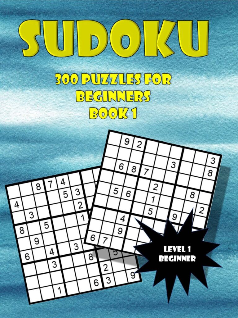 Beginner Sudoku Level 1 printable puzzle book cover