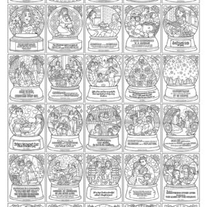 Snowglobes Colouring Pages